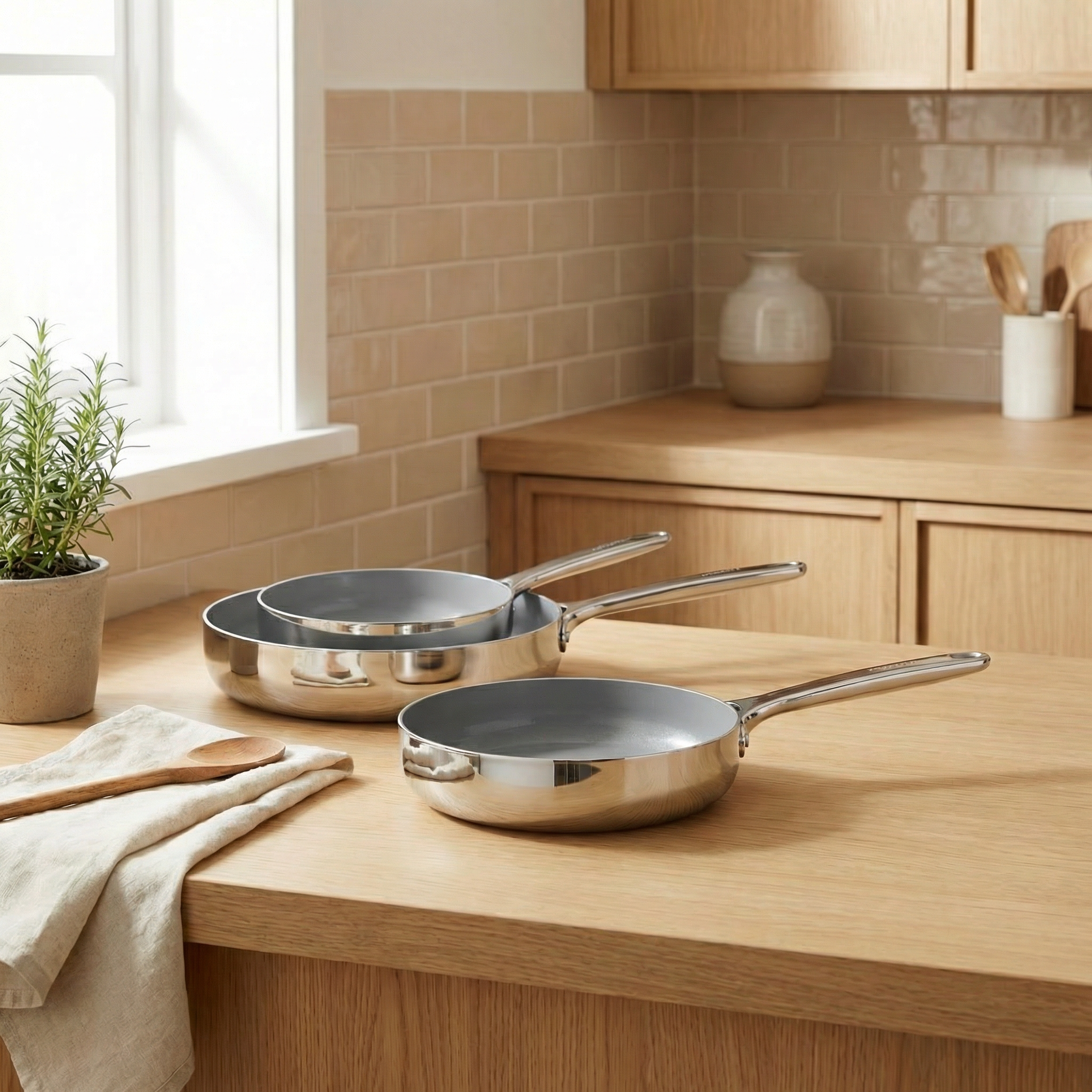 Berghoff Belly Trio Poêles antiadhésives induction sans PFAS