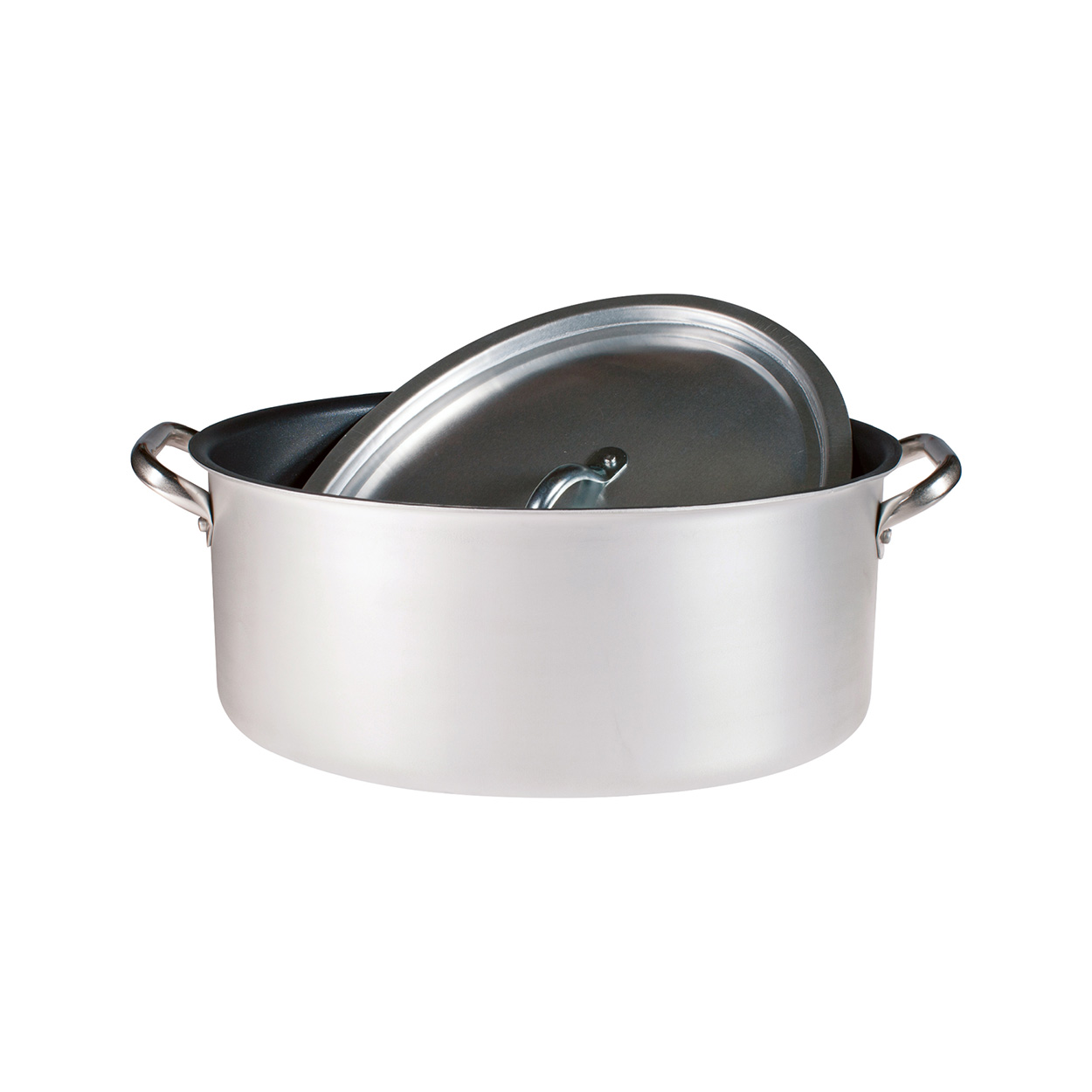 Agnelli Antiaderente 3mm casserole ovale couvercle inox