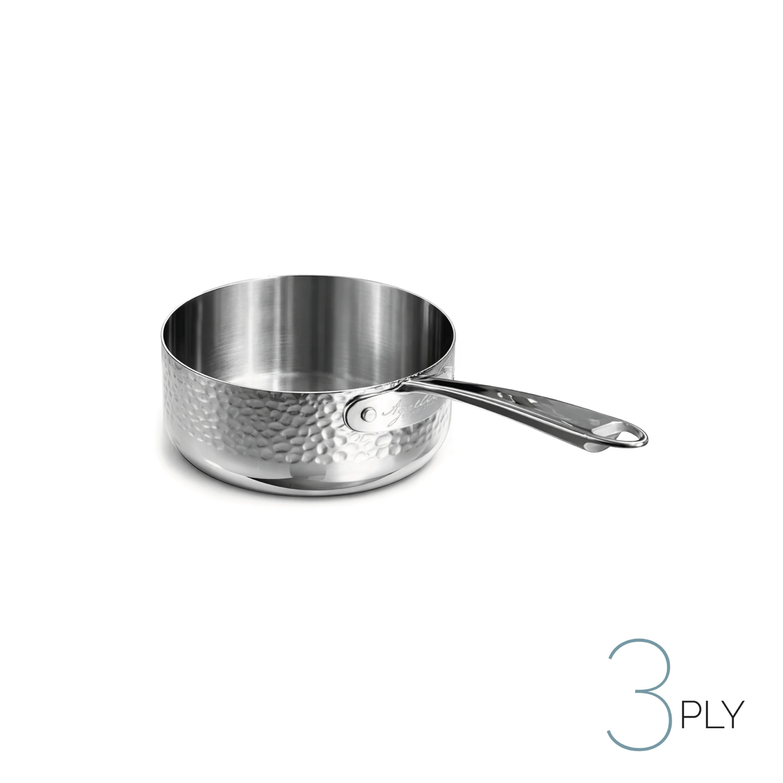 Agnelli Aluinox 3ply Martellato sauteuse 1 manche inox induction