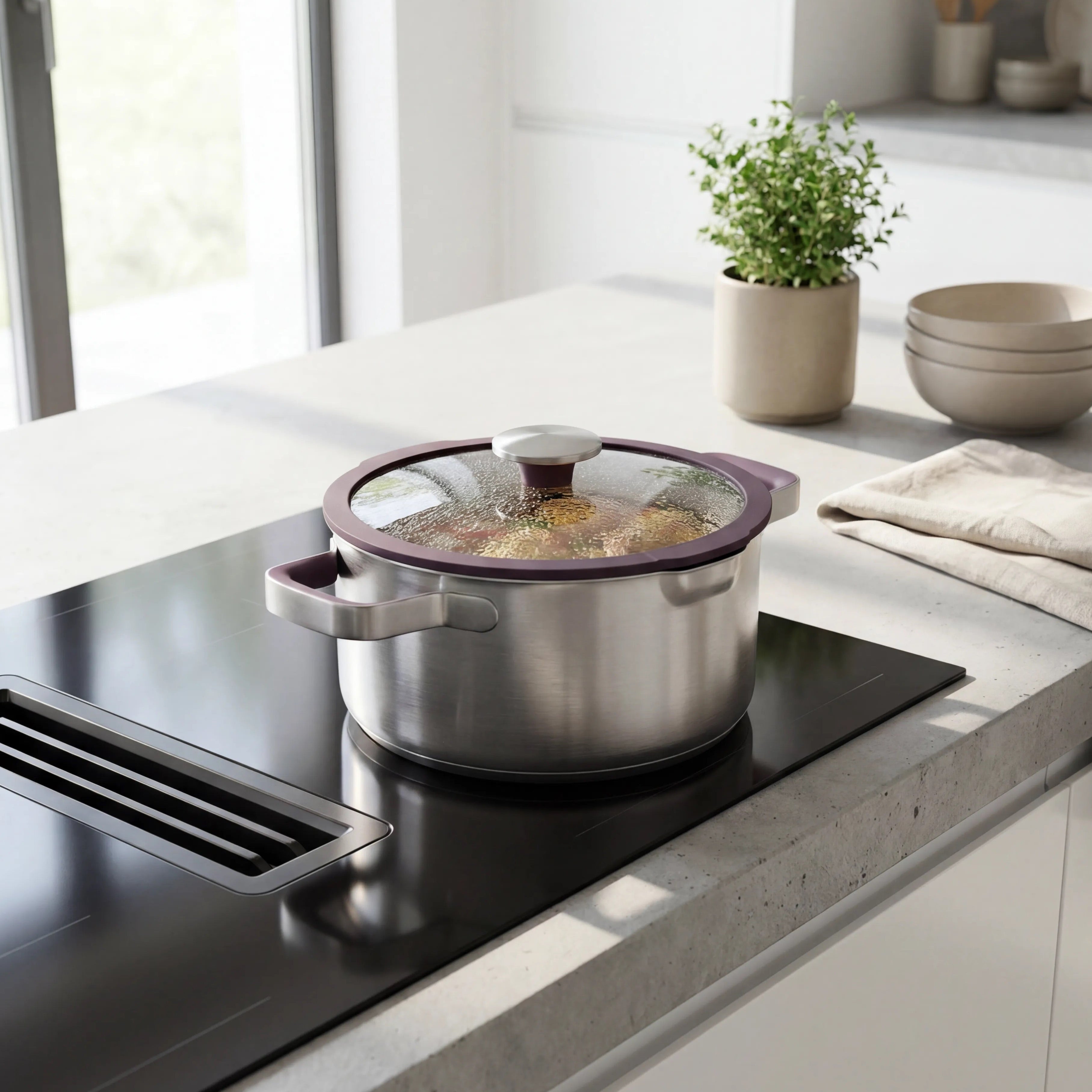 Berghoff Elements Batterie 7 pièces inox induction