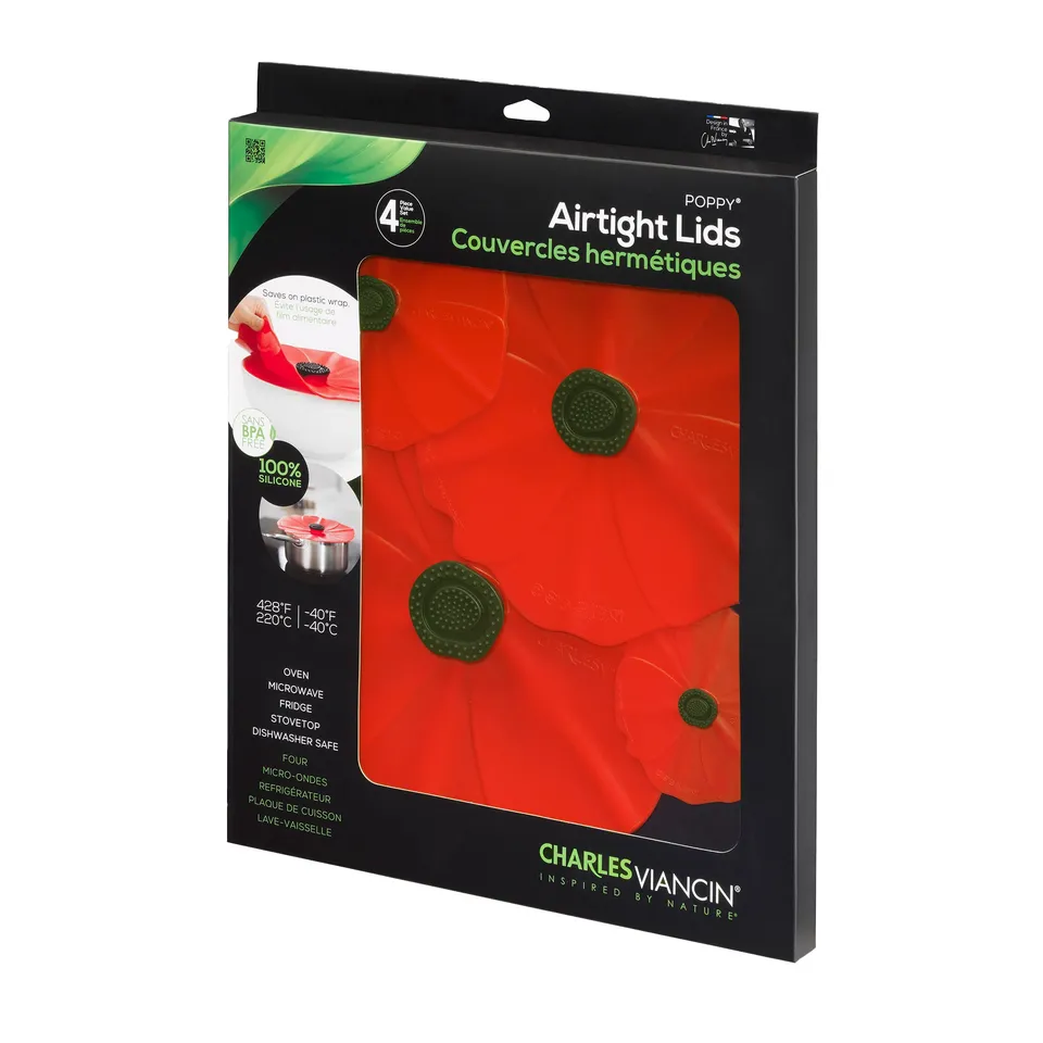 Charles Viancin Poppy coffret couvercles silicone