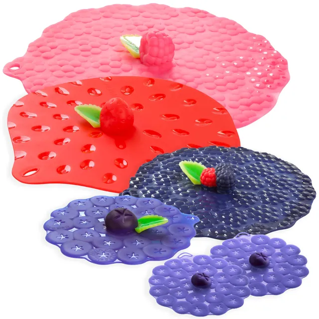 Charles Viancin Lid Bundles Berry lot 6 couvercles silicone