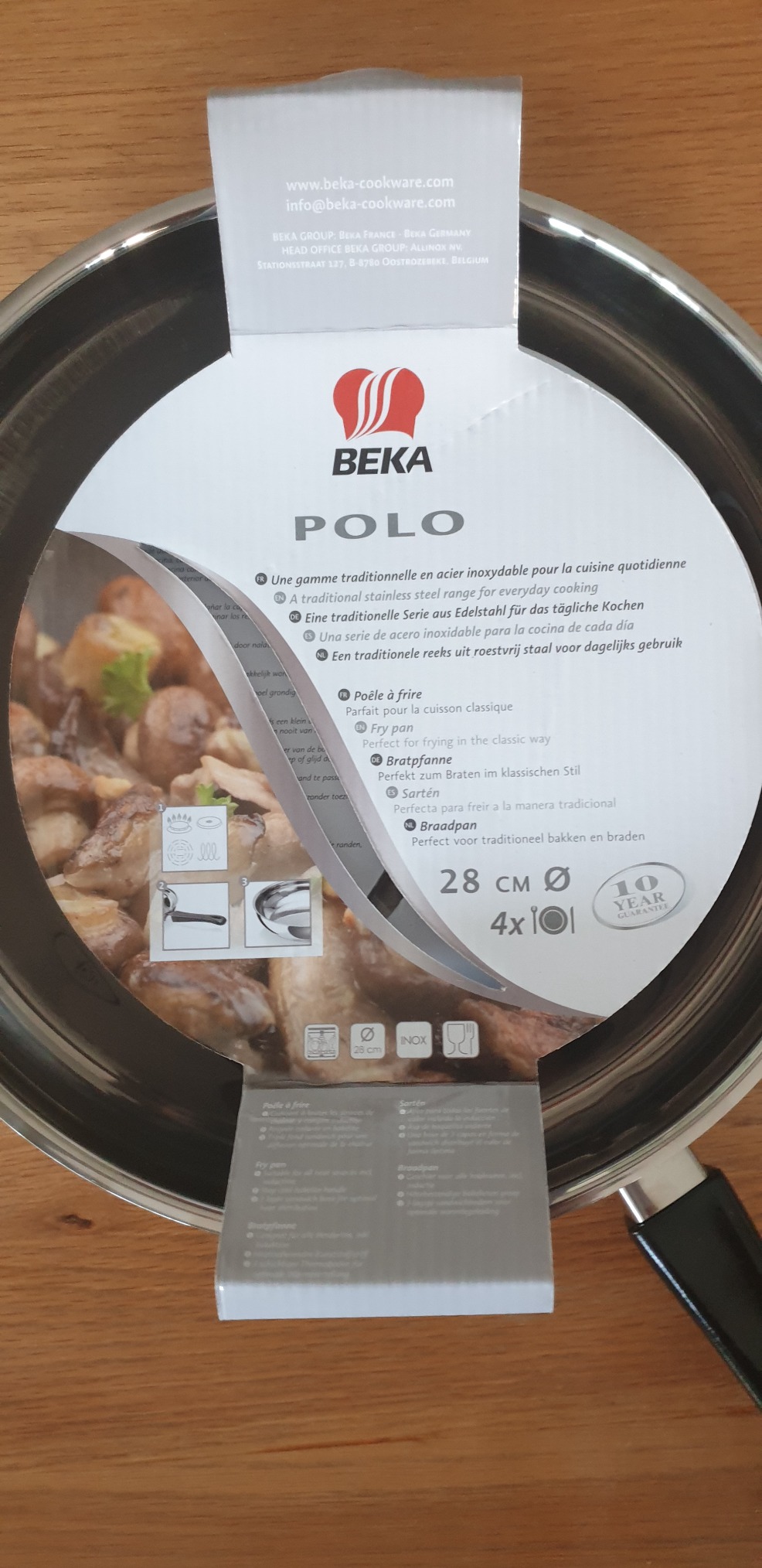 Beka Polo Poêle Inox 24 cm Sans Revêtement Induction
