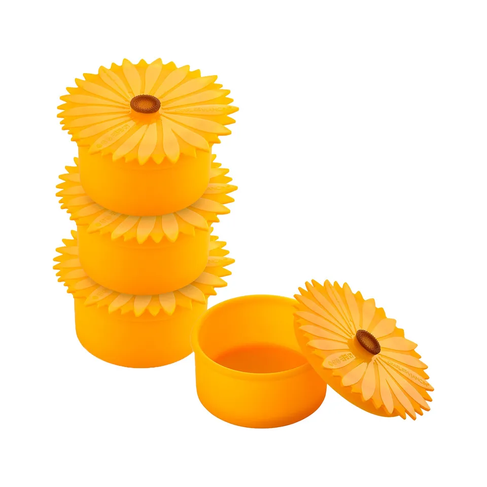 Charles Viancin Sunflower boîte snack silicone lot 4 tournesol