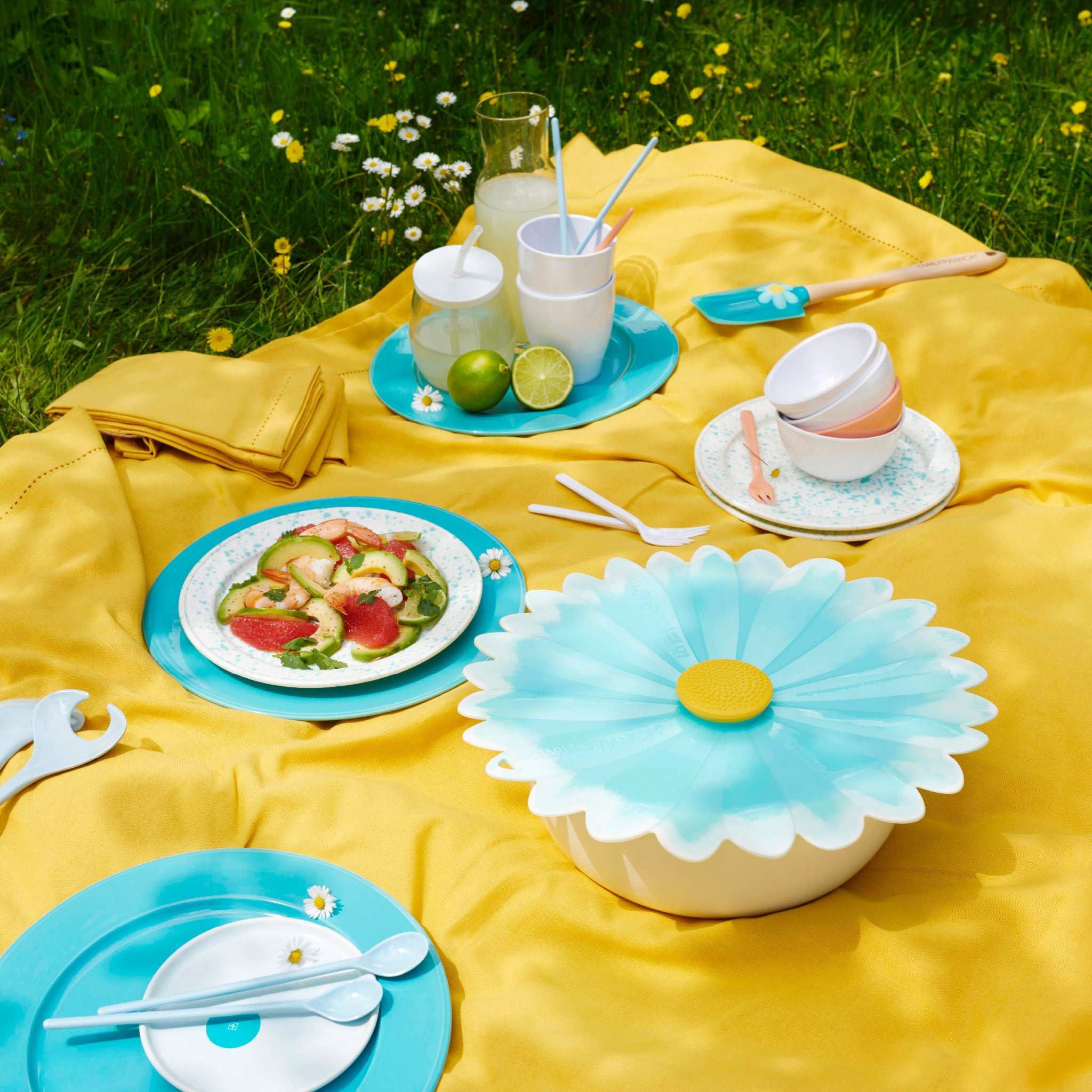 Charles Viancin Daisy couvercle silicone 20 cm rose