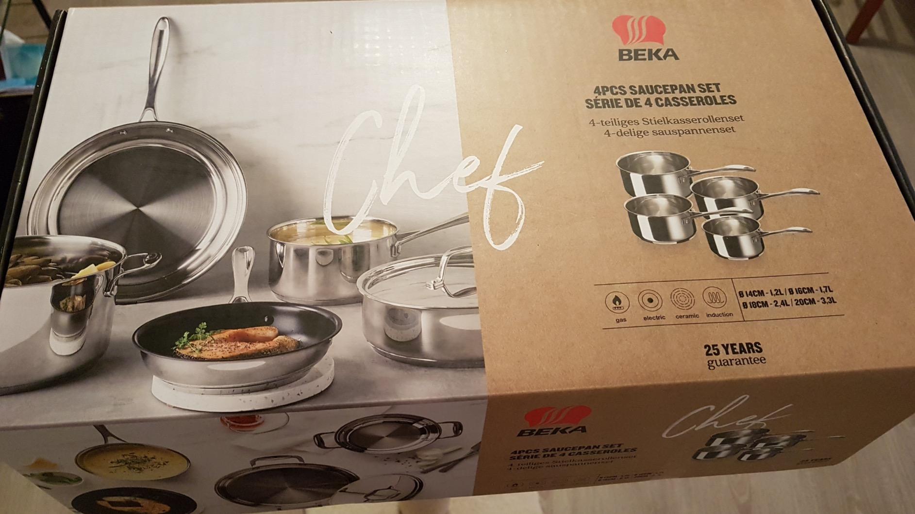 Beka Chef Lot 4 Casseroles Inox 14-20 cm Induction