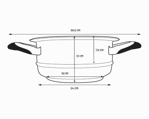Ecovitam Insert Vapeur Inox 24 cm Faitout 18/10