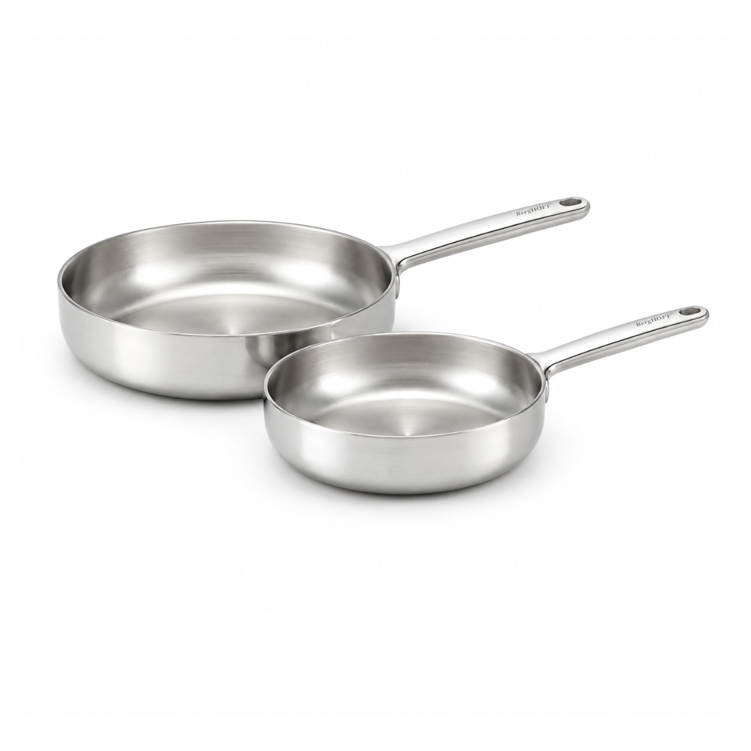 Berghoff Belly duo poêles inox 20 et 24 cm