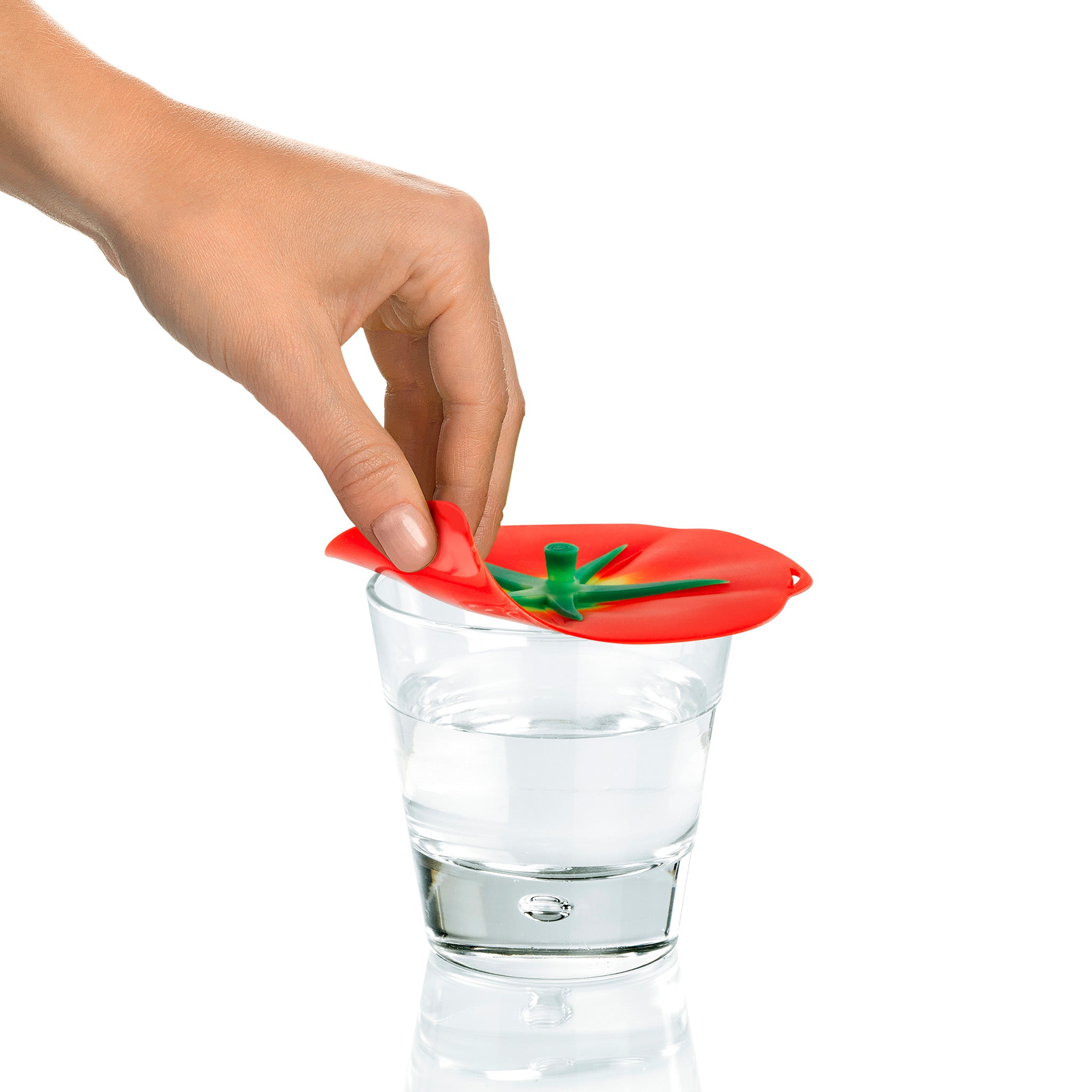Charles Viancin Tomato couvre-verre silicone rouge lot 2