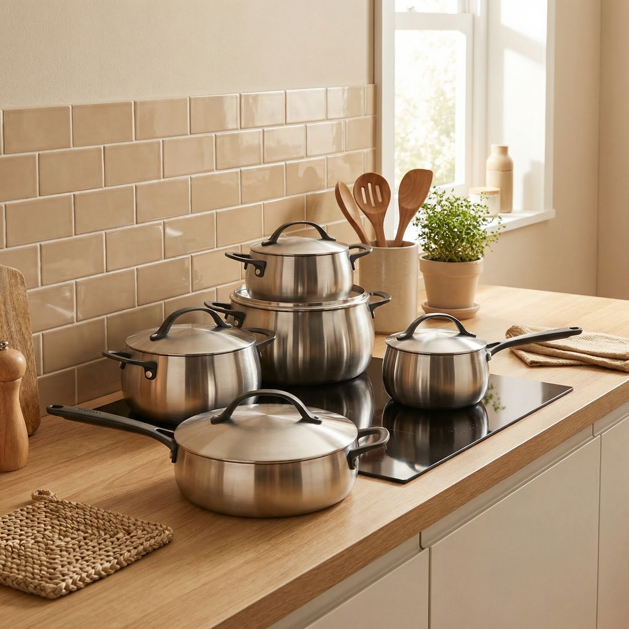 Berghoff Belly Cocotte 24 cm inox 3 plis induction