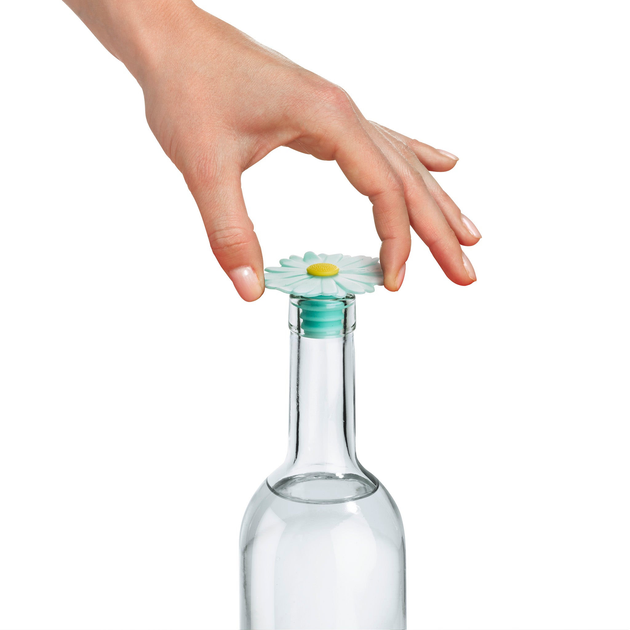 Charles Viancin Daisy bouchon vin silicone aqua