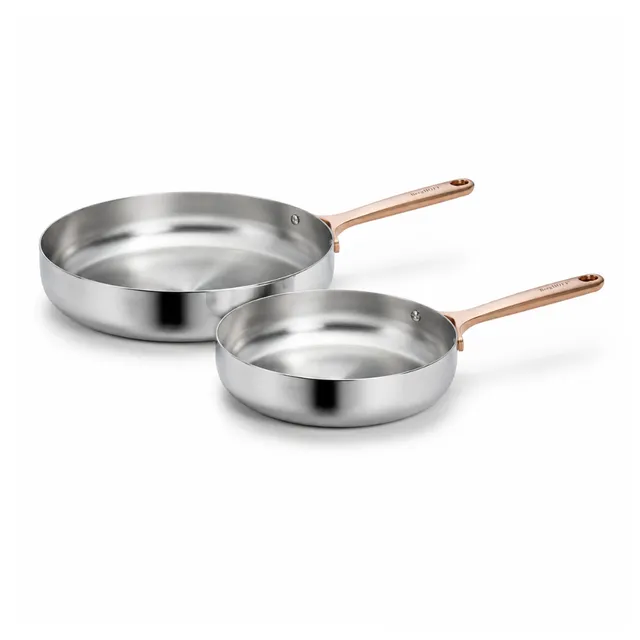 Berghoff Belly Duo Poêles Inox 24 et 28 cm