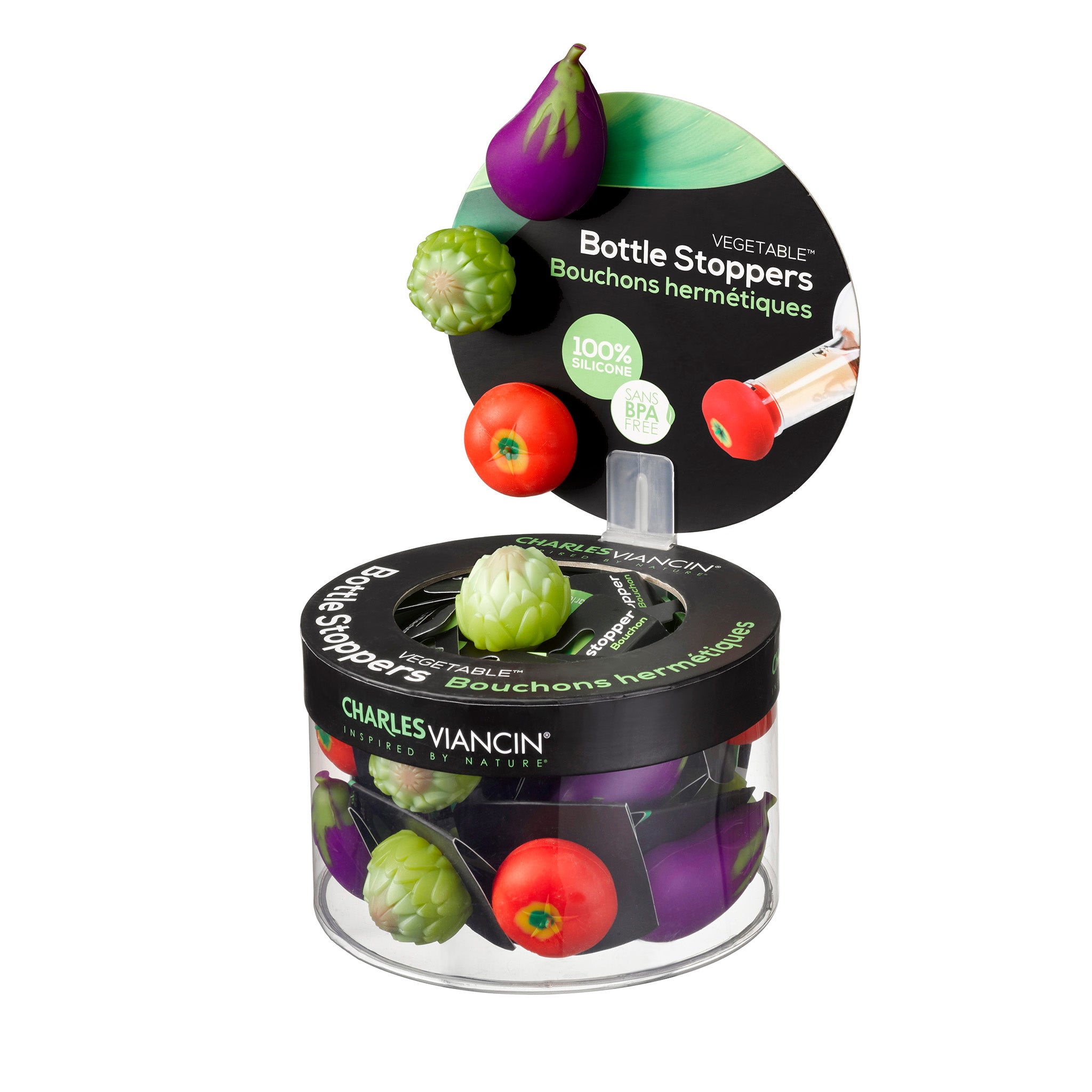 Charles Viancin Vegetable bouchon bouteille silicone légume
