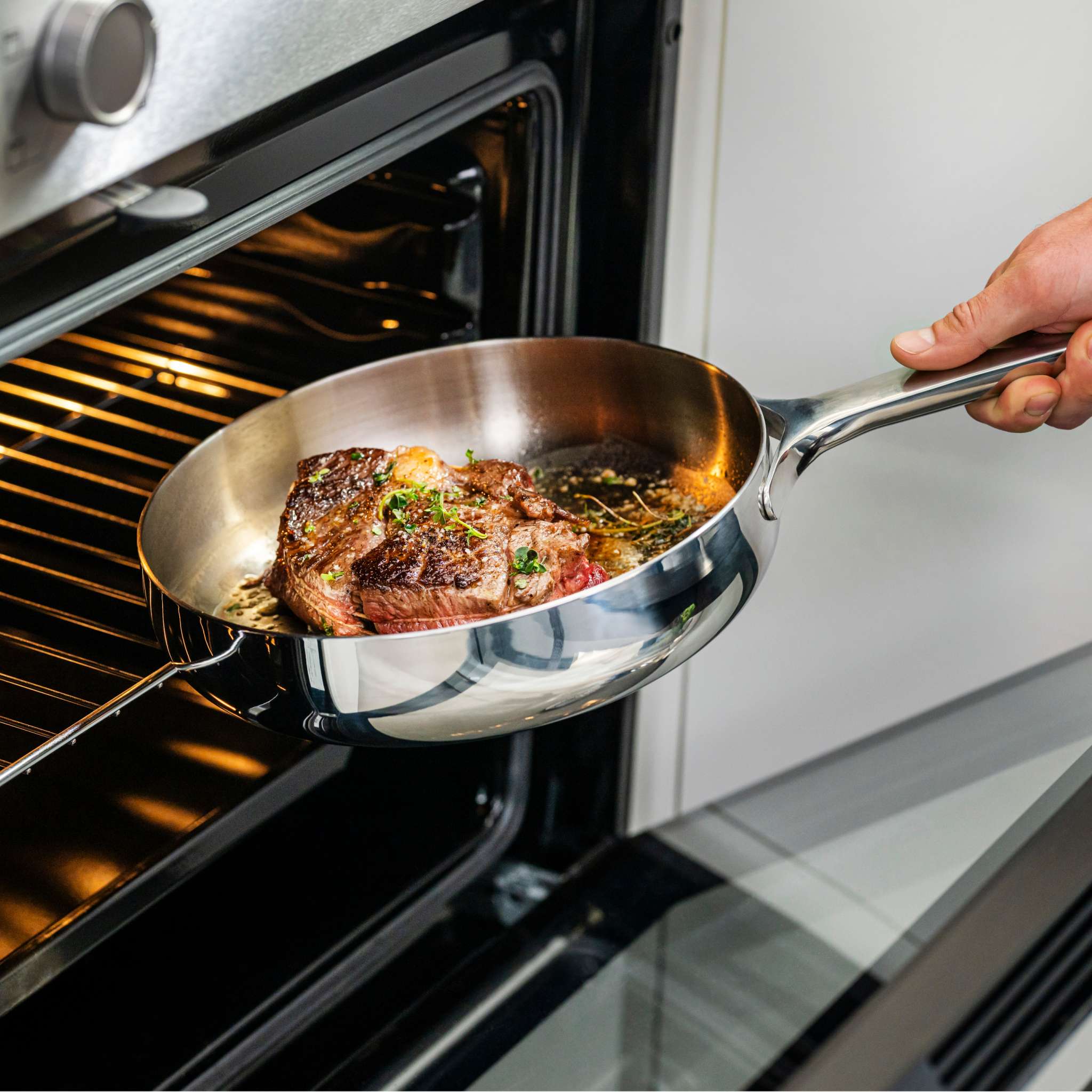 Berghoff Belly duo poêles inox 20 et 24 cm