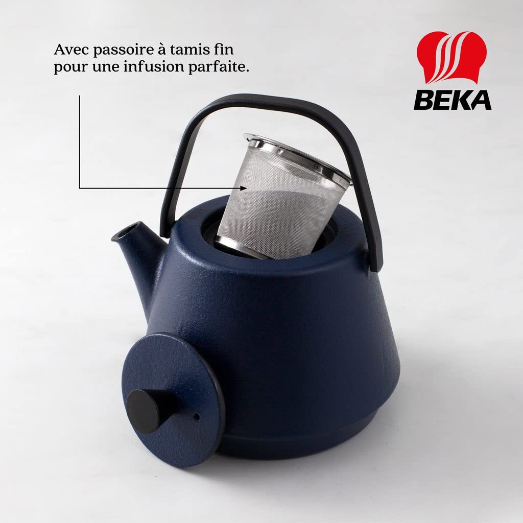 Beka Saga Théière fonte 1,2 L Indigo infuseur