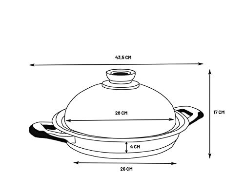 Ecovitam Poêle grill inox 18/10 28 cm sans PFAS