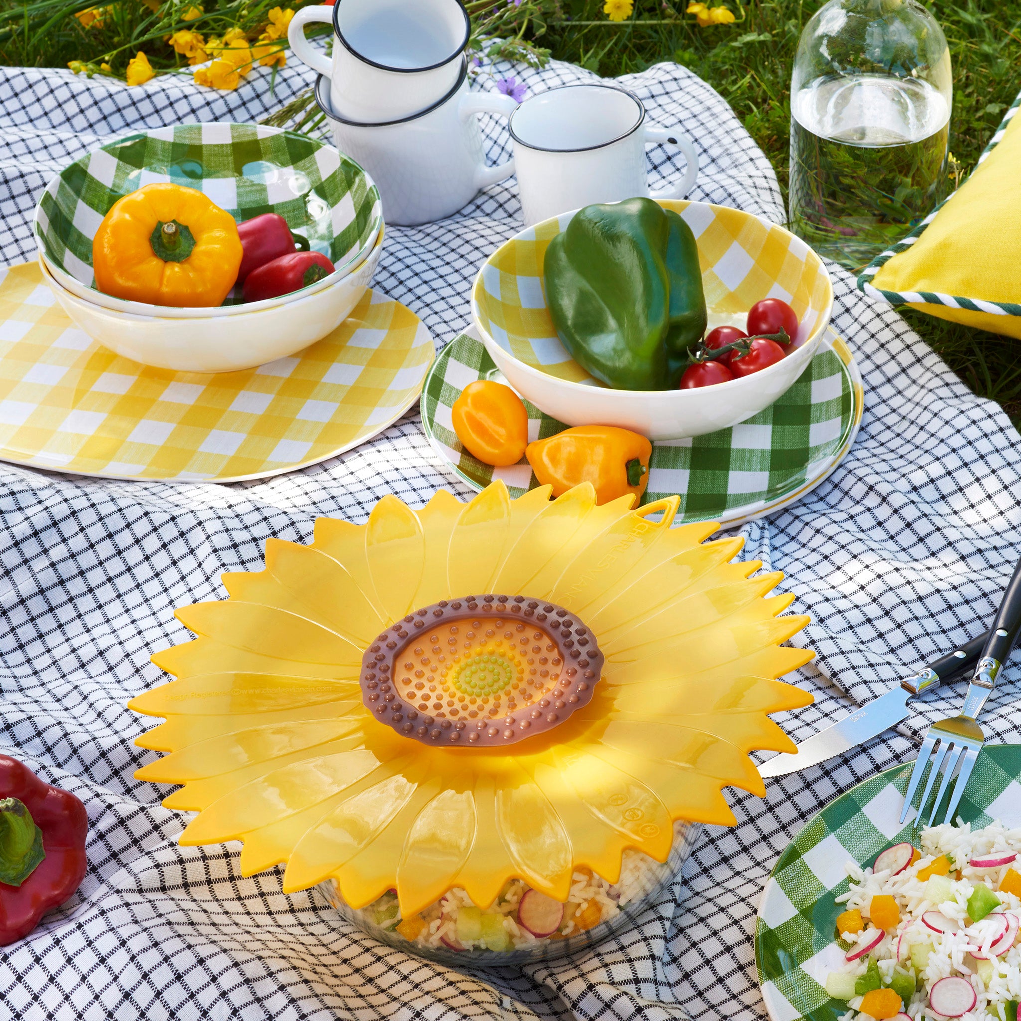Charles Viancin Sunflower couvercle silicone 20 cm hermétique