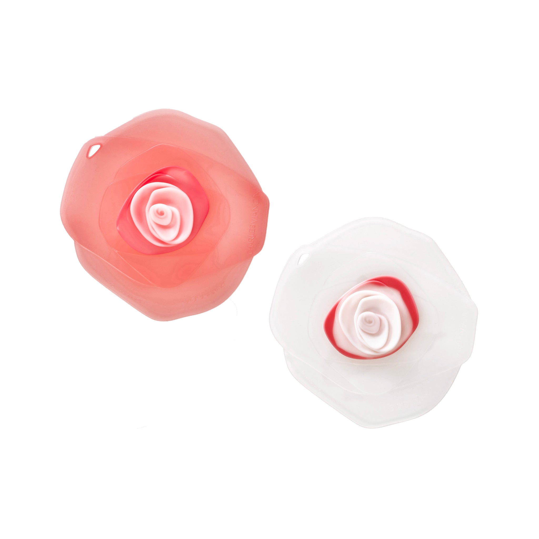 Charles Viancin Rose lot 2 couvre-verres silicone rose