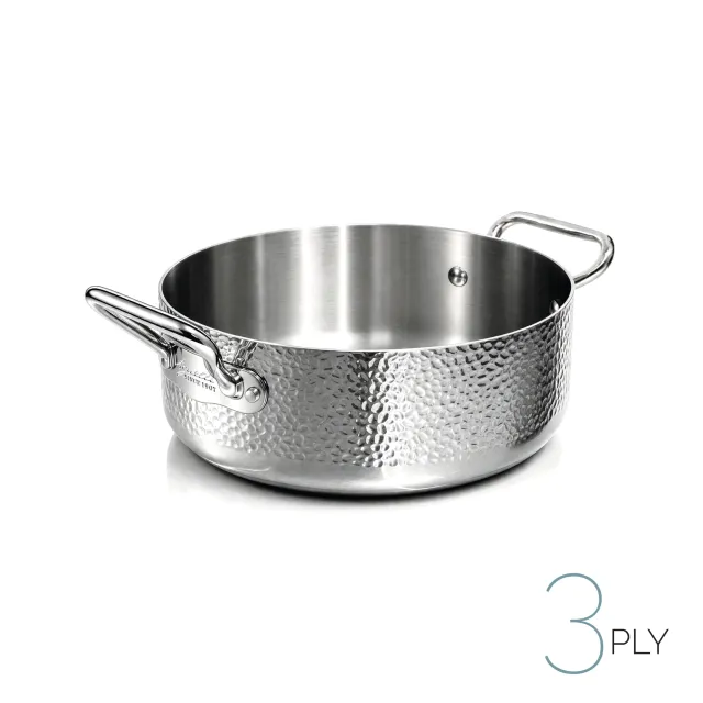 Agnelli Aluinox Martelé Faitout bas inox induction