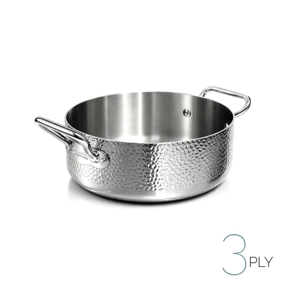 Agnelli Aluinox Martelé Faitout bas inox induction