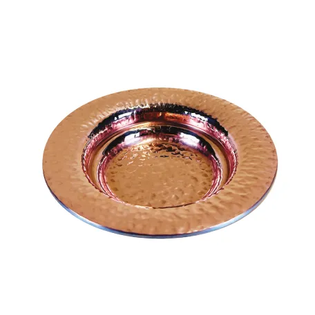 Agnelli Copper3 Upside Down soucoupe cuivre martelé couvercle