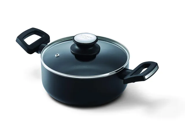 Kitchen Fun Beka faitout alu 20 cm verre noir