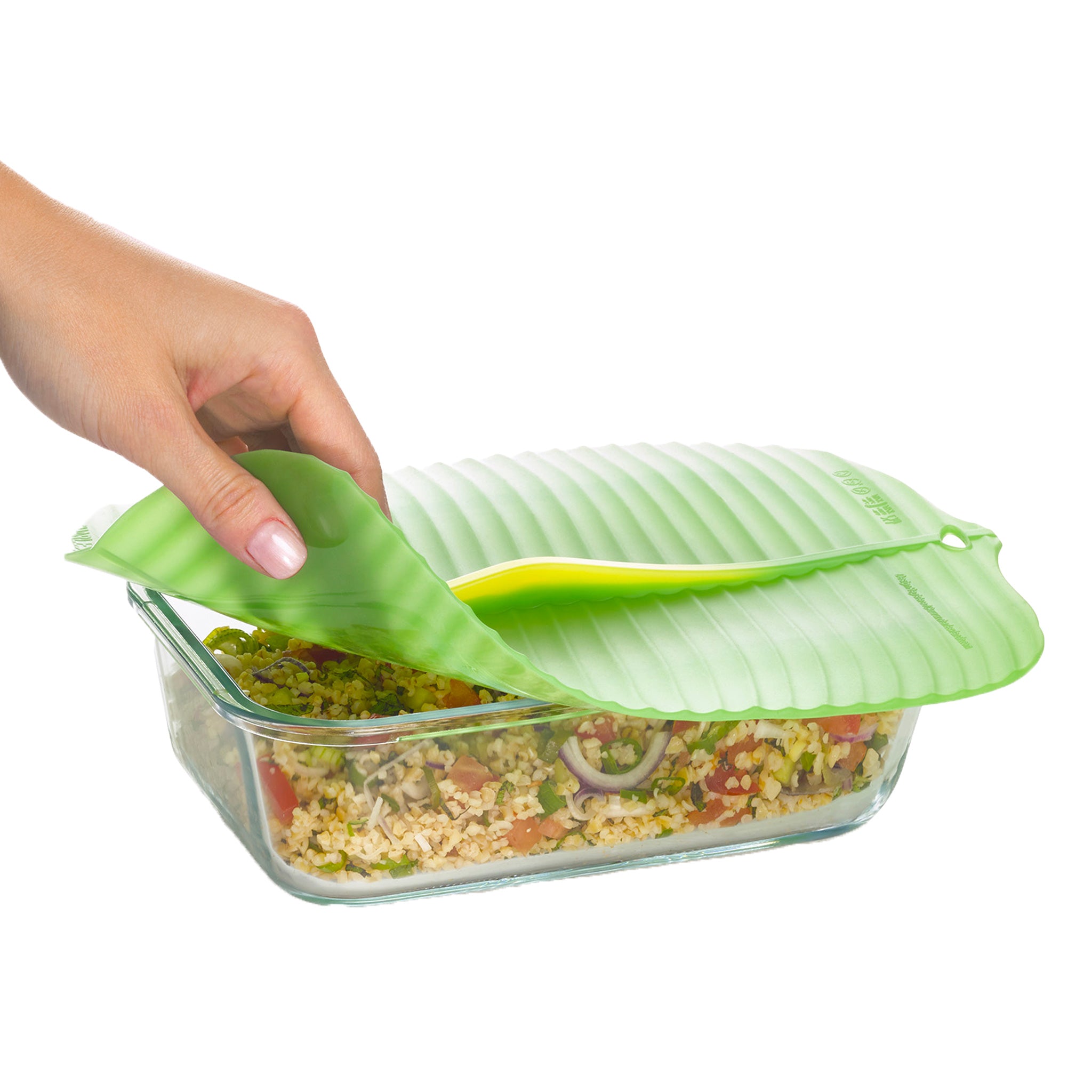 Charles Viancin Banana Leaf couvercle carré silicone 25 cm