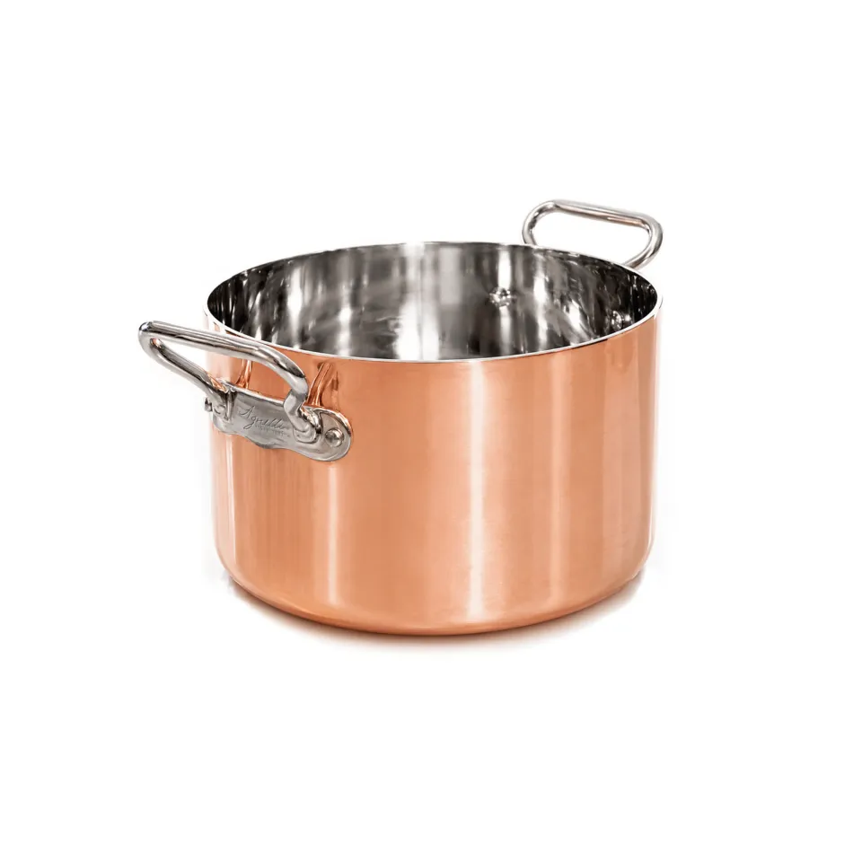 Agnelli Copper4 faitout cuivre 2 anses induction pro