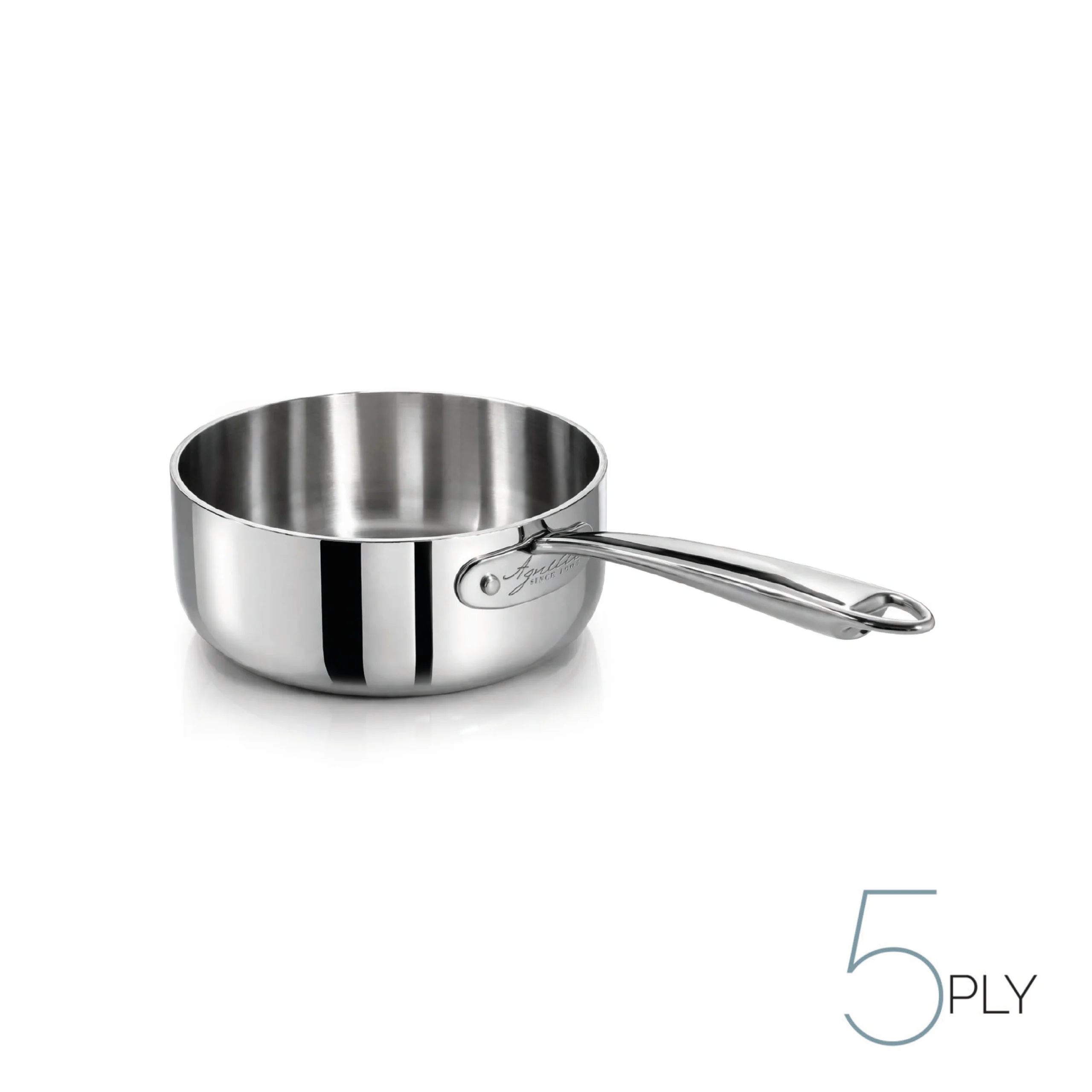 Agnelli Aluinox 5ply sauteuse basse 1 manche inox induction