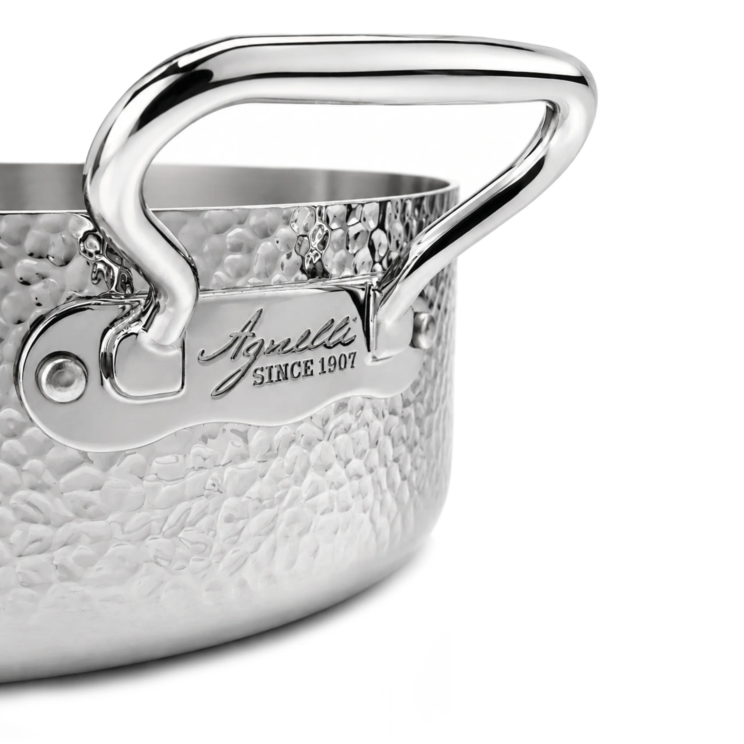 Agnelli Aluinox Martelé Faitout bas inox induction
