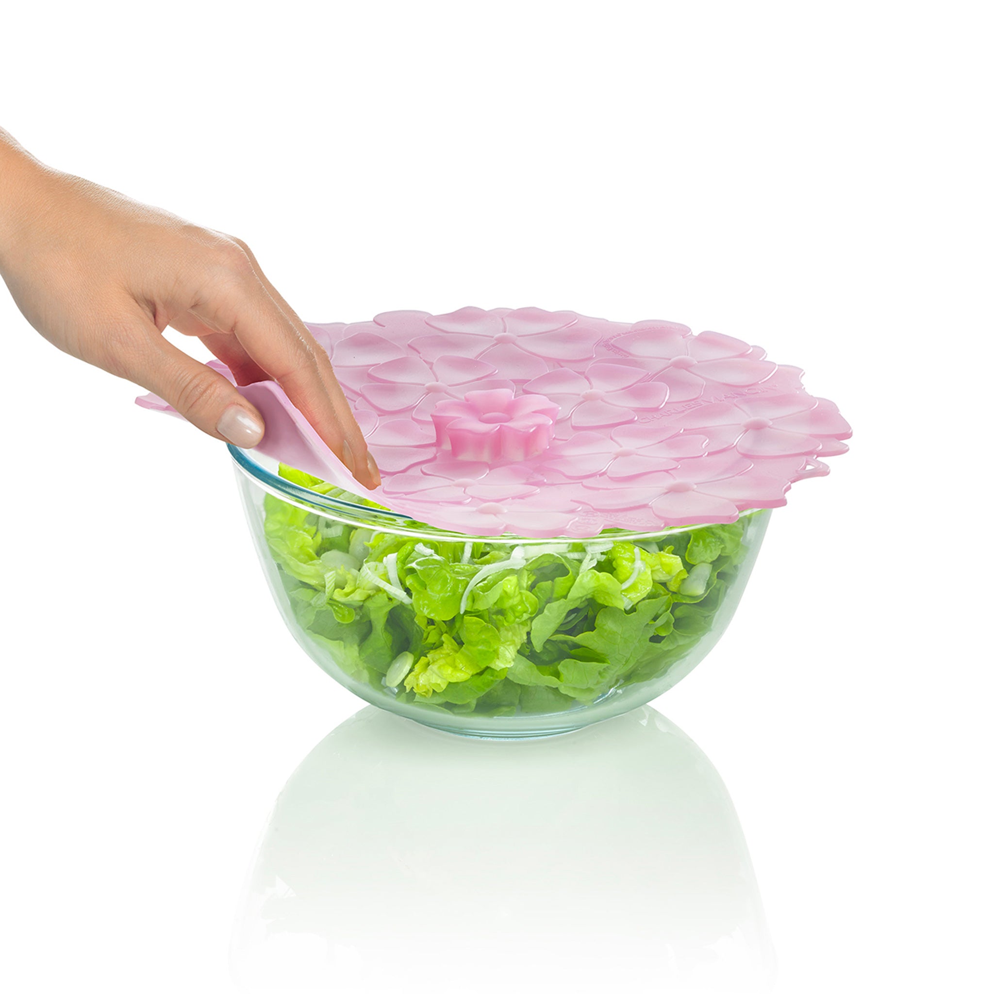 Charles Viancin Geranium Couvercle Silicone 9" 23 cm Fleur