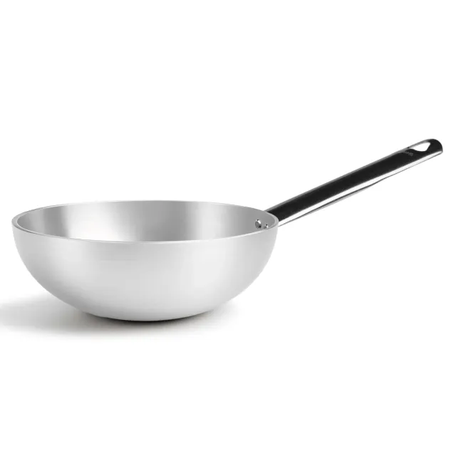 Agnelli Alluminio 5 mm wok évasé aluminium 1 manche gaz