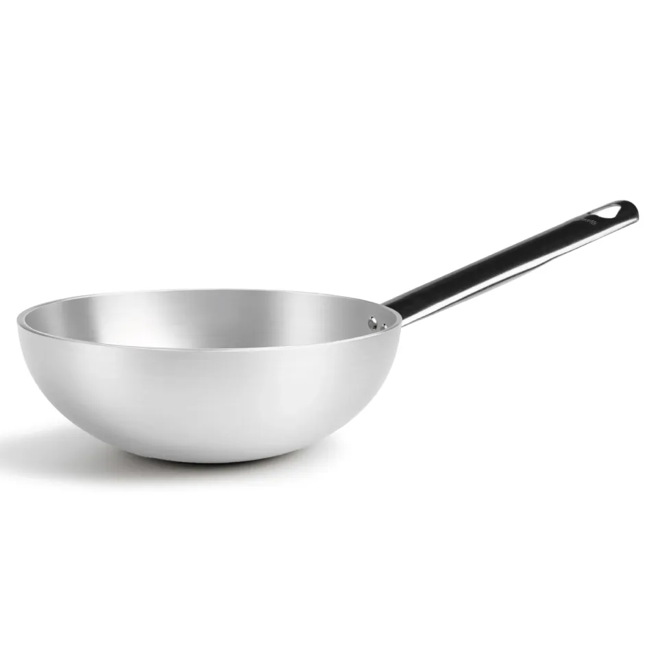 Agnelli Alluminio 5 mm wok évasé aluminium 1 manche gaz