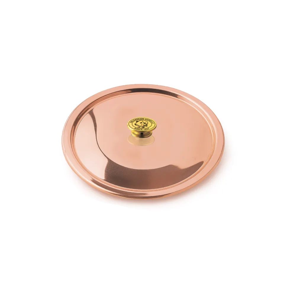 Agnelli Accessori couvercle cuivre martelé 1 bouton