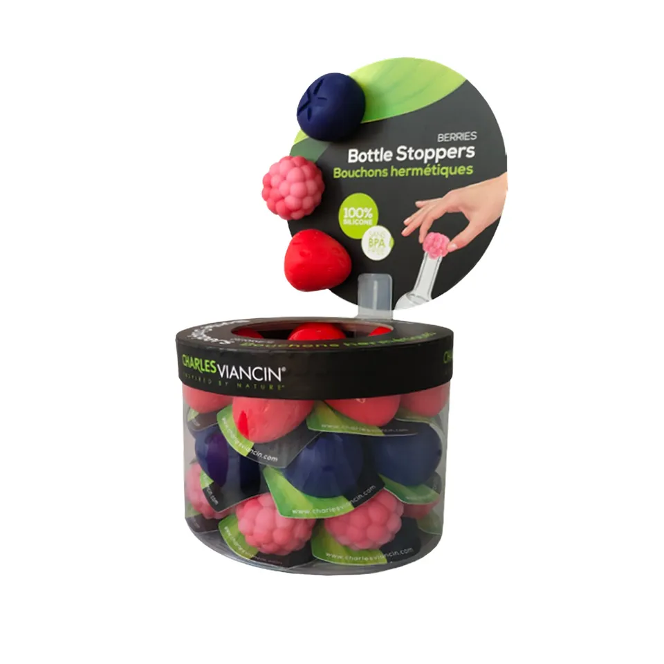 Charles Viancin Berry Bouchon Bouteille Silicone Baie Vin