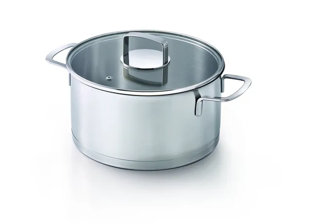 Beka Mambo Faitout inox 24 cm couvercle verre