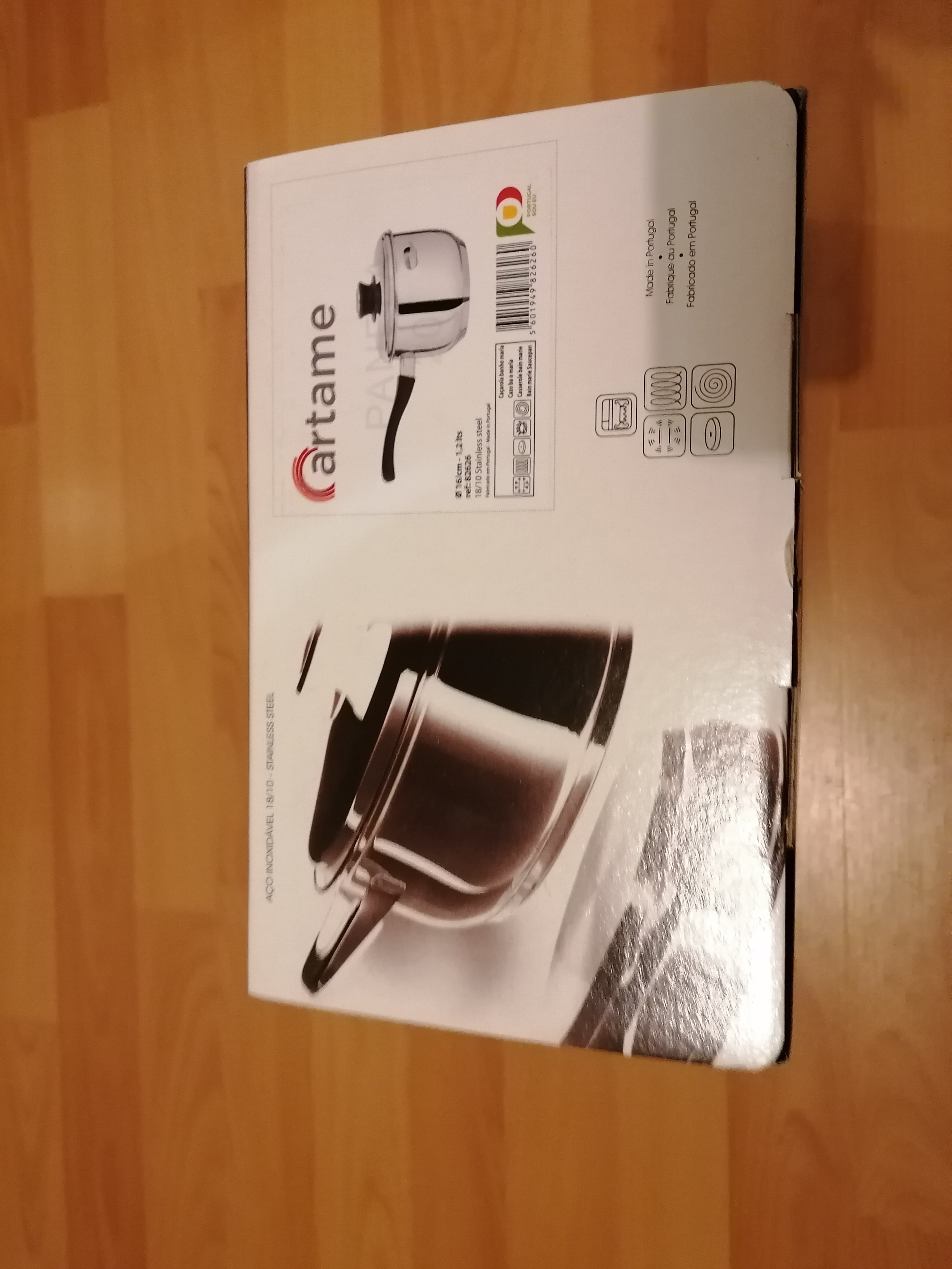 Artame bain-marie casserole inox 16 cm avec couvercle