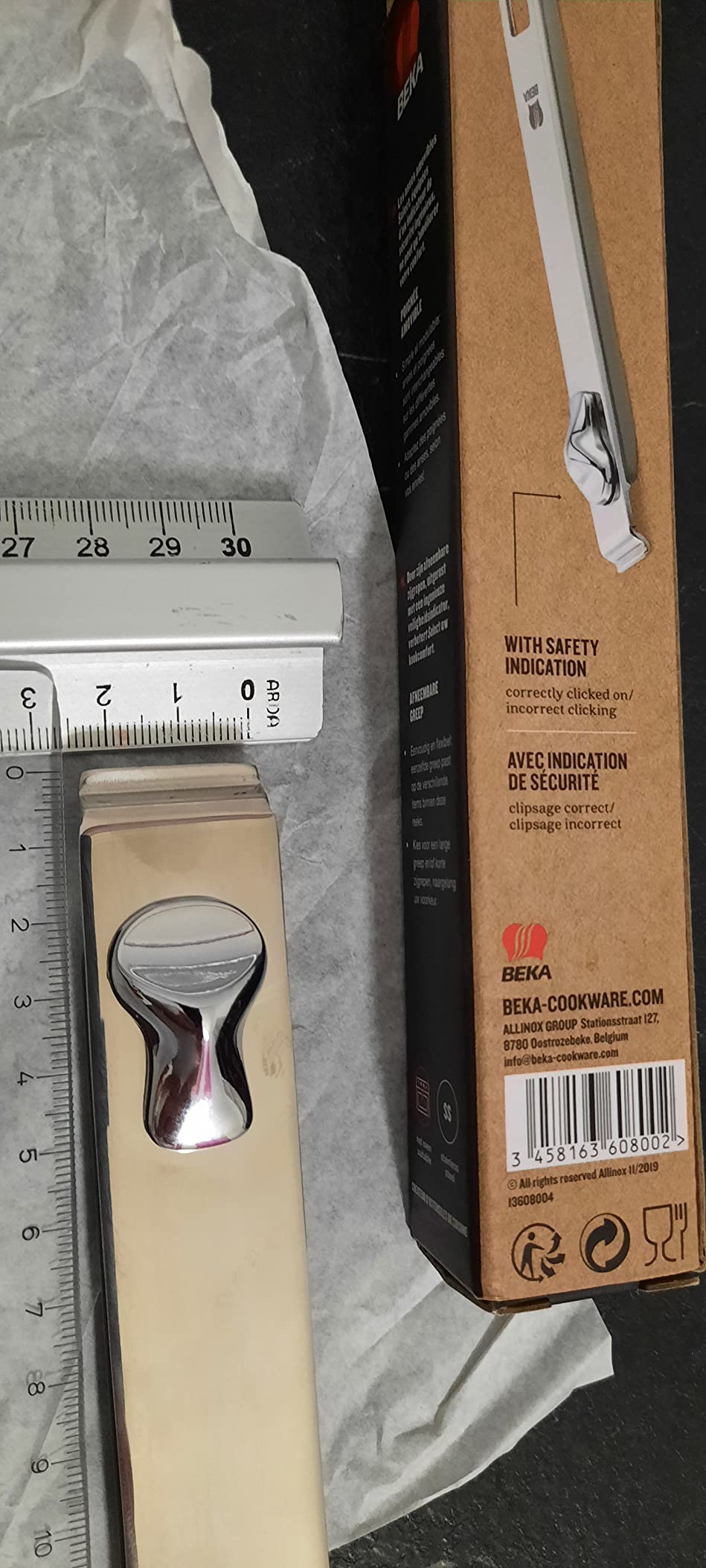 Beka Select poignée amovible inox grise