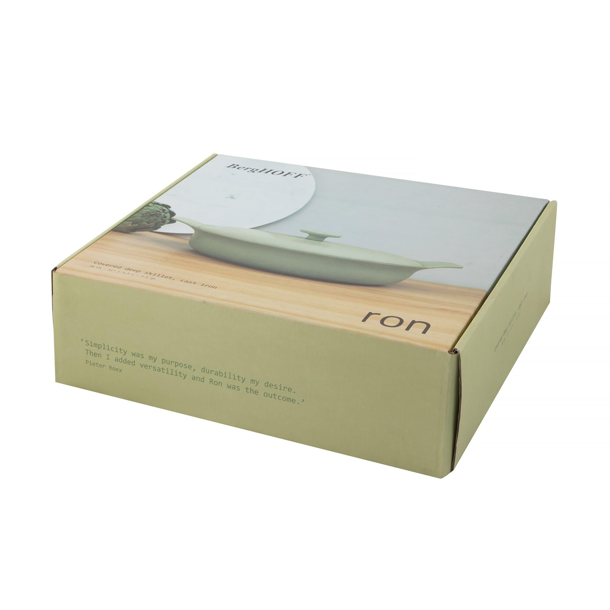 BergHOFF Ron Cocotte Ovale Fonte Verte 5,2 L Induction