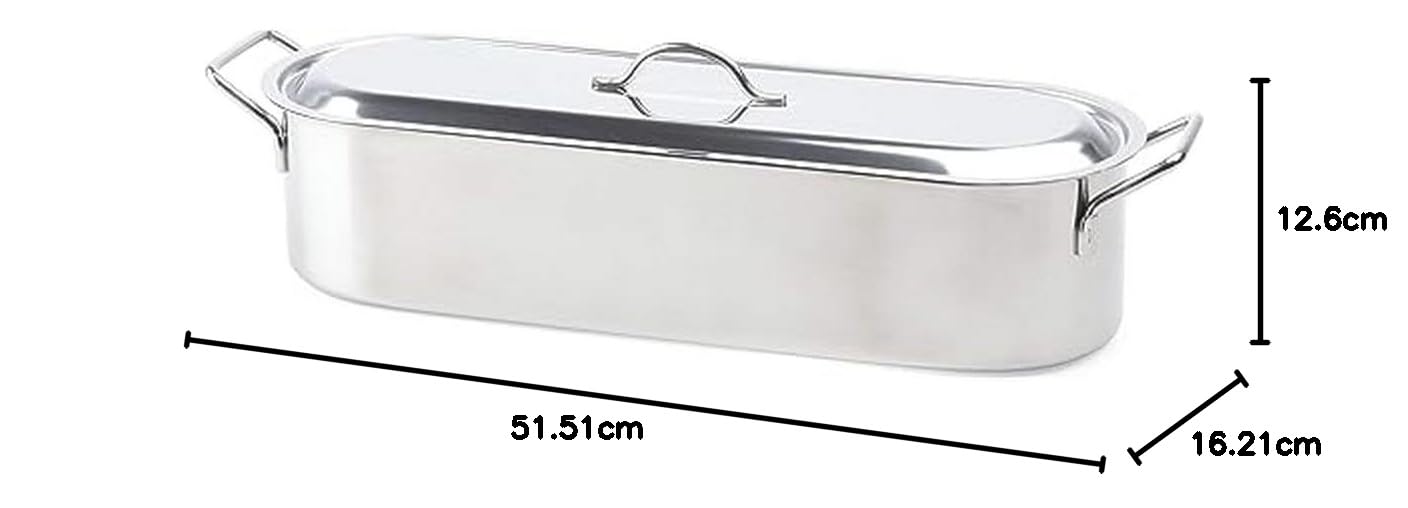 Beka Woks and Grills poissonnière inox 45 cm avec grille