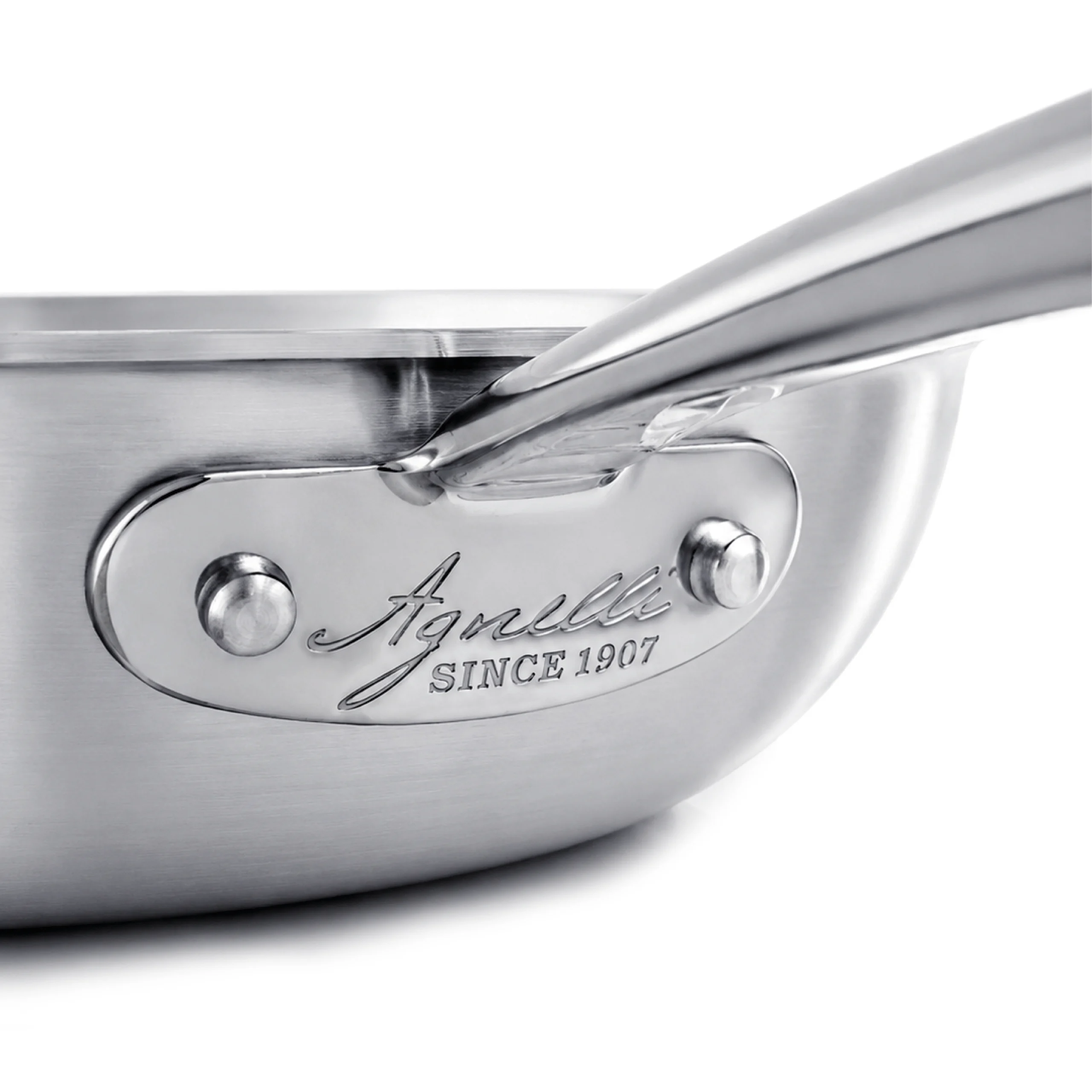 Agnelli Aluinox 3ply poêle satinée 1 manche induction