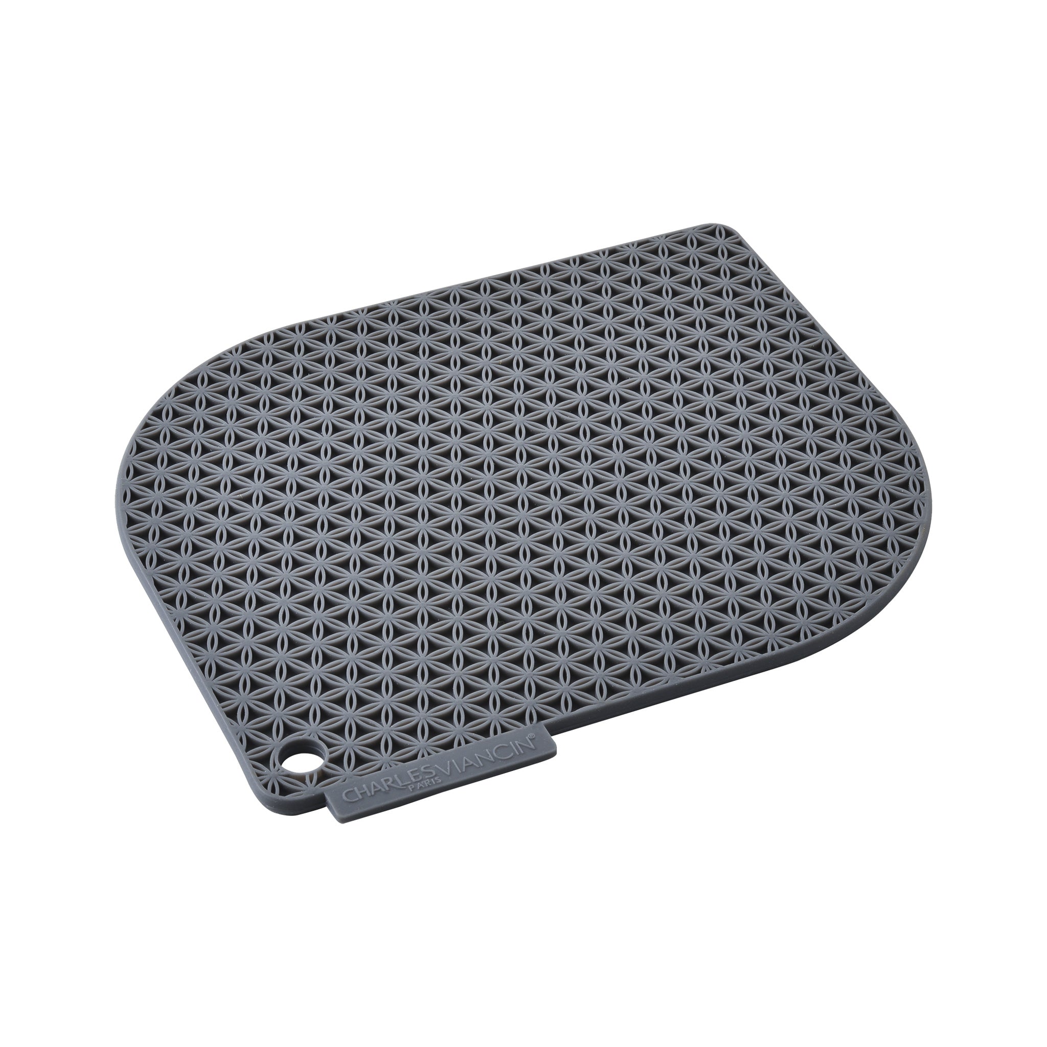 Charles Viancin Pot Holders Honeycomb manique silicone gris