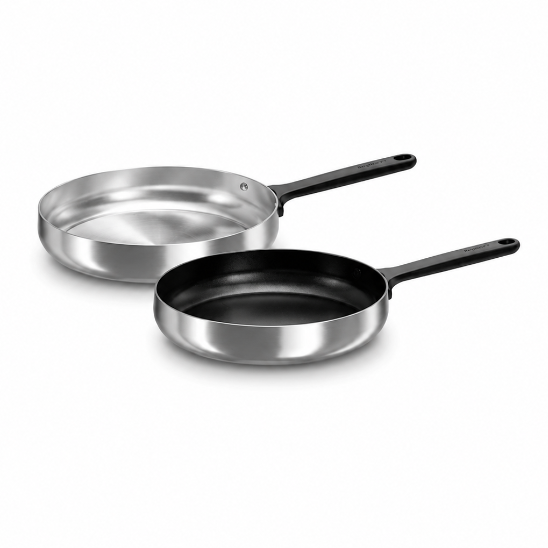 Berghoff Belly duo poêles 28 cm inox + céramique