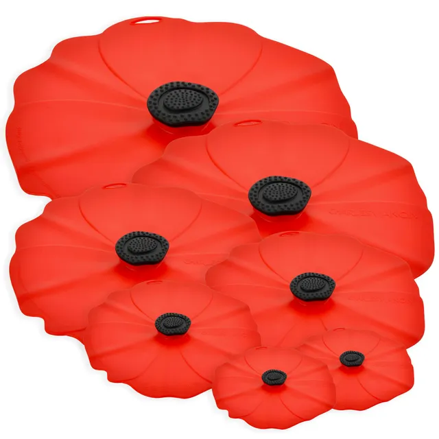 Charles Viancin Poppy lot 7 couvercles silicone réutilisables