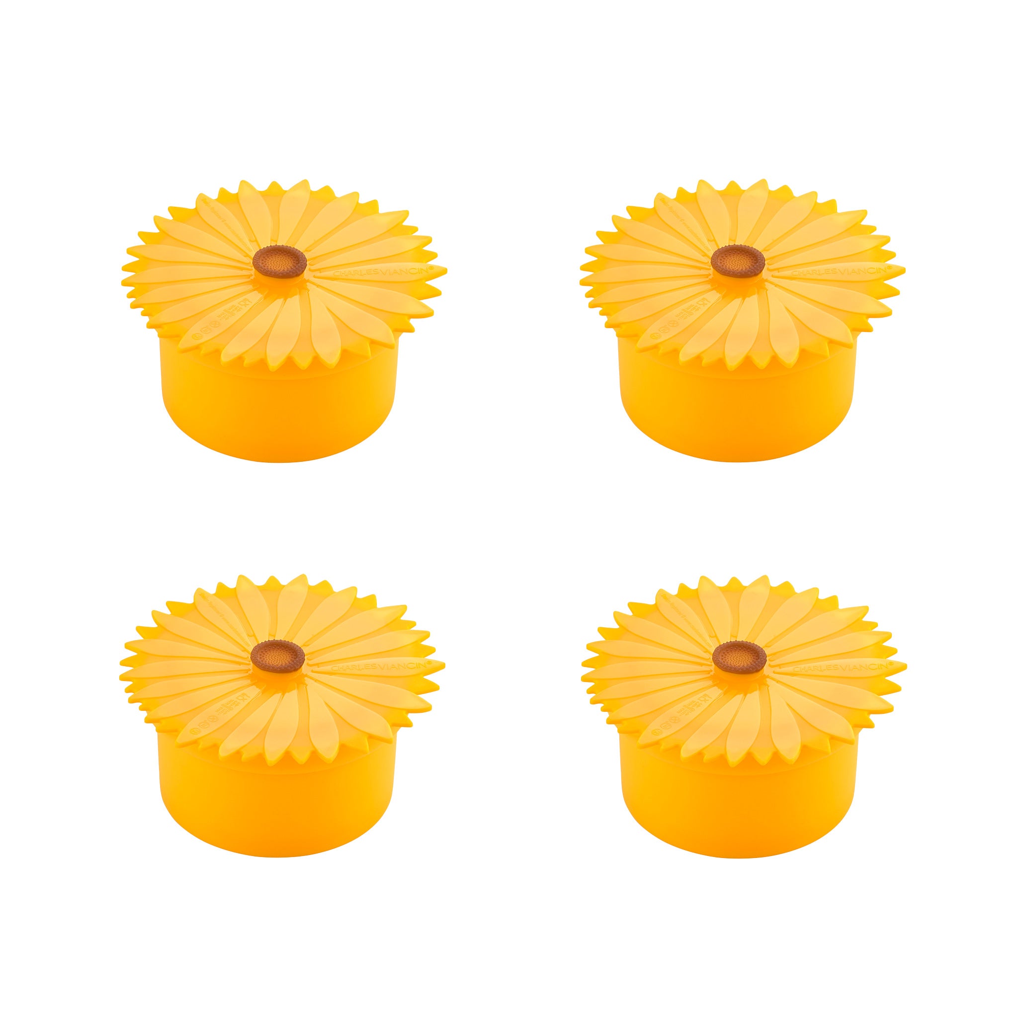 Charles Viancin Sunflower boîte snack silicone lot 4 tournesol