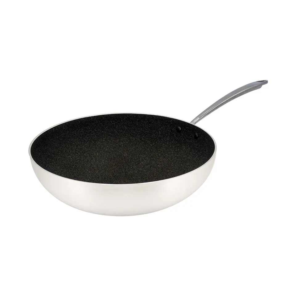 Agnelli Shark Skin 1907 wok antiadhésif fond plat gaz
