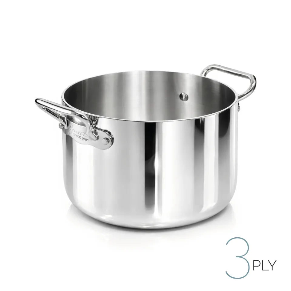 Agnelli Aluinox 3ply Lucido faitout 2 poignées inox induction