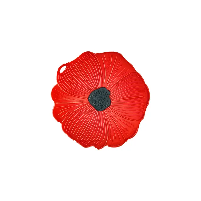 Charles Viancin Poppy dessous de plat silicone 15 cm rouge