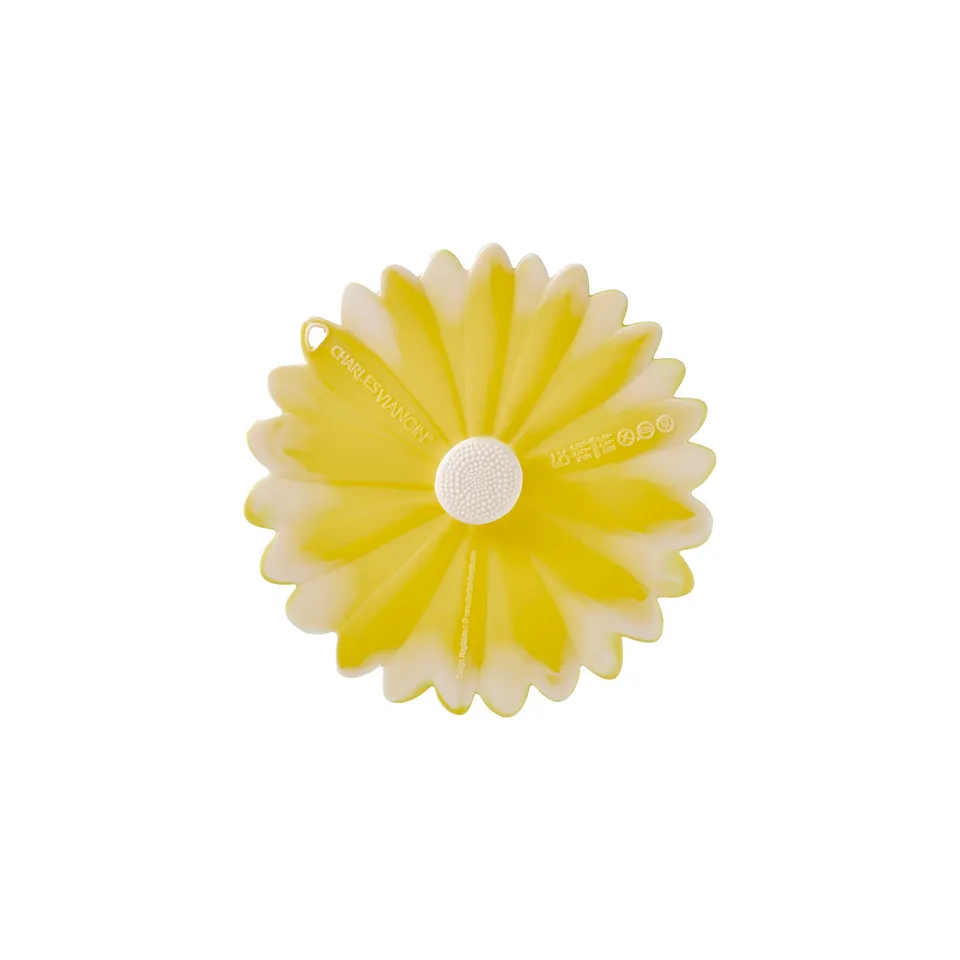 Charles Viancin Daisy 6" couvercle silicone jaune 15 cm