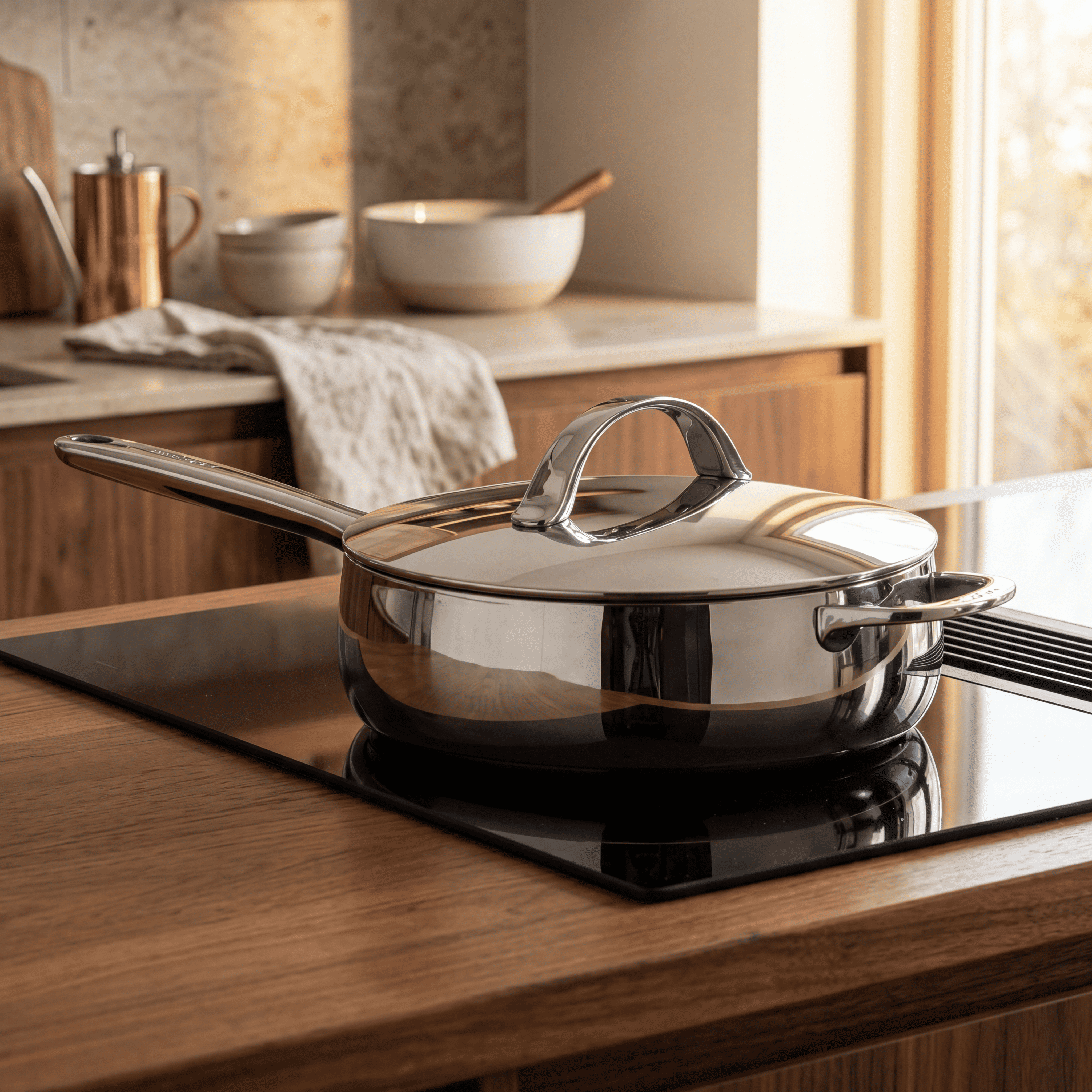 Berghoff Belly Sauteuse 24 cm avec Couvercle Inox